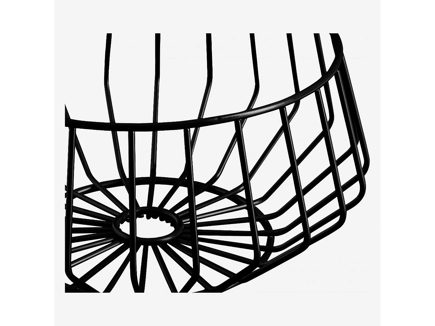 Habitat - Corbeille Métal - 27 cm - Noire - Mikado