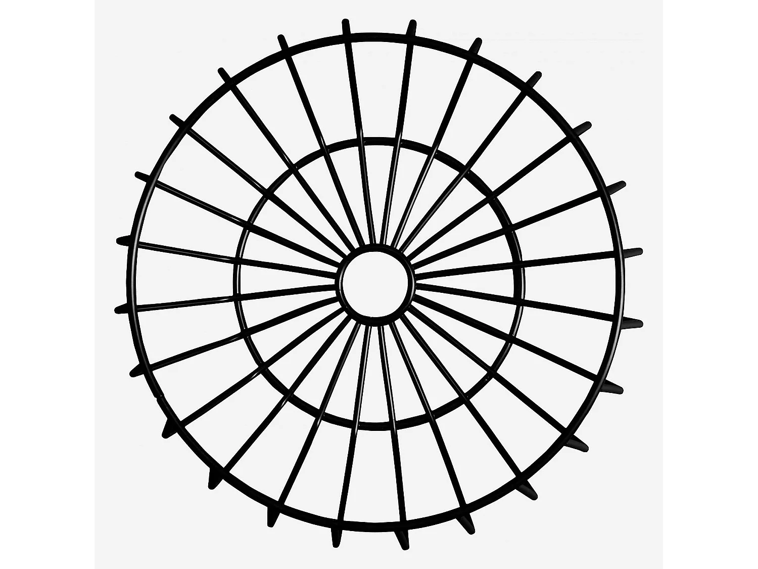 Corbeille Métal - 27 cm - Noire