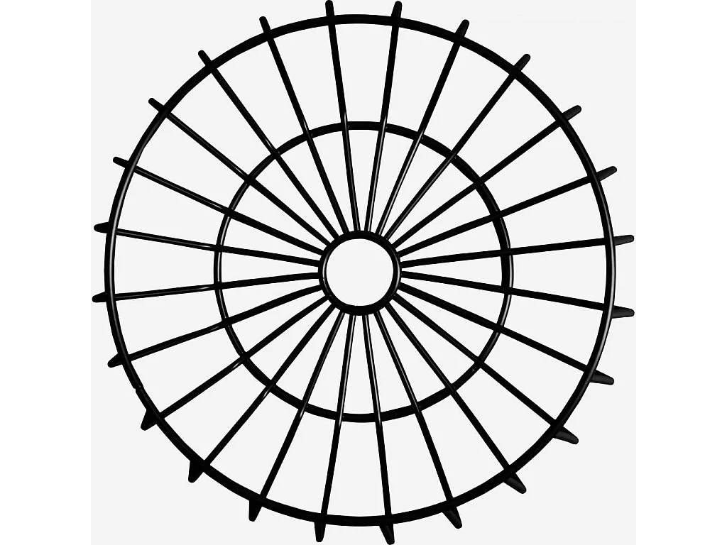 Corbeille Métal - 27 cm - Noire