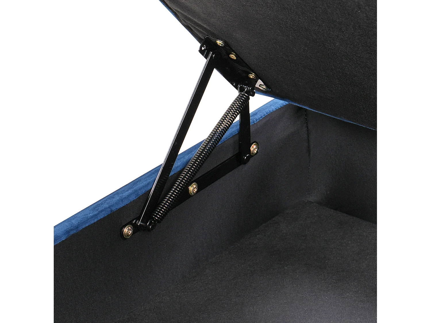 Repousa-pés com arrumação ABERDEEN Veludo Azul marinho