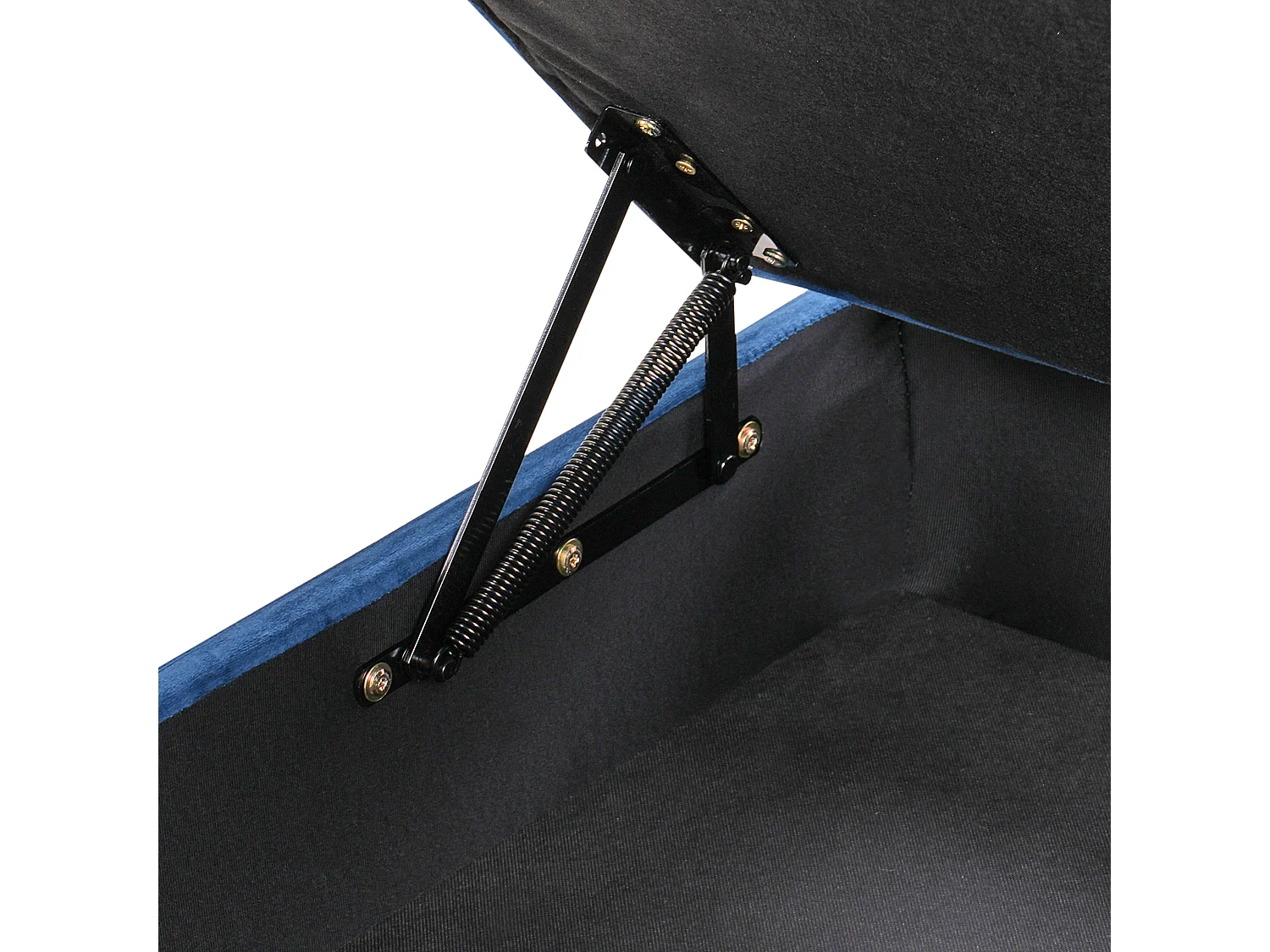 Pouf de rangement ABERDEEN Velours Bleu marine