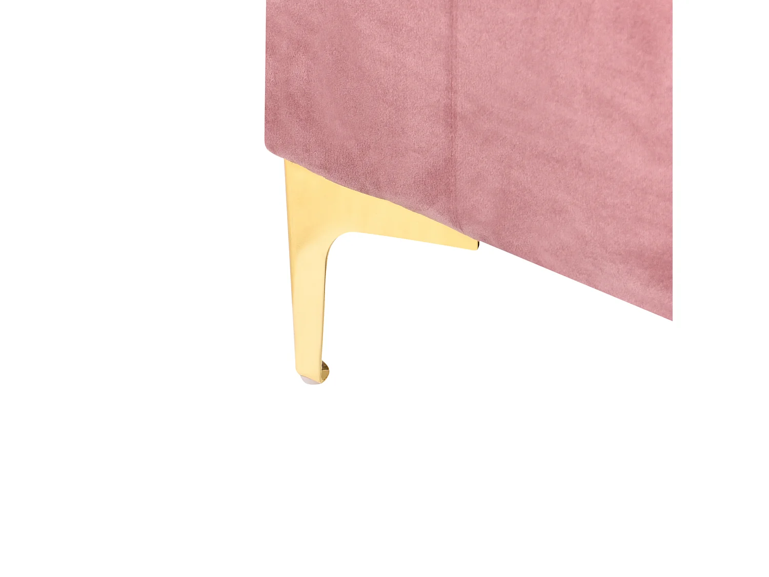 Pouf de rangement ABERDEEN Velours Rose