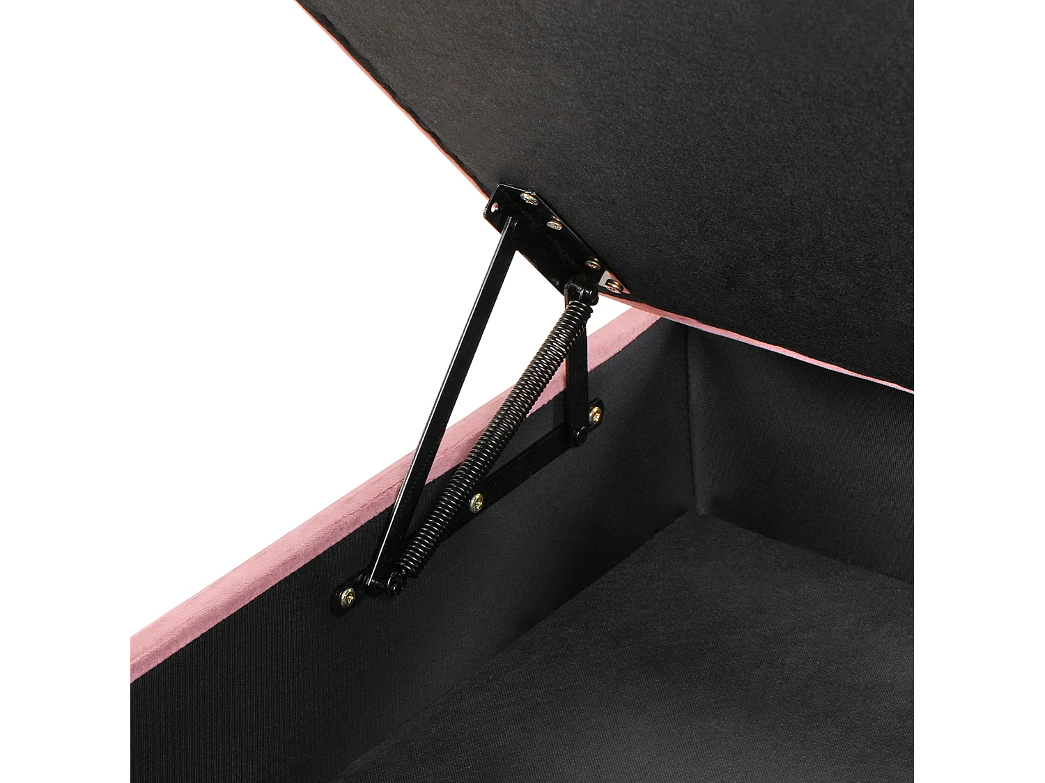 Ottomano contenitore ABERDEEN Velluto Rosa