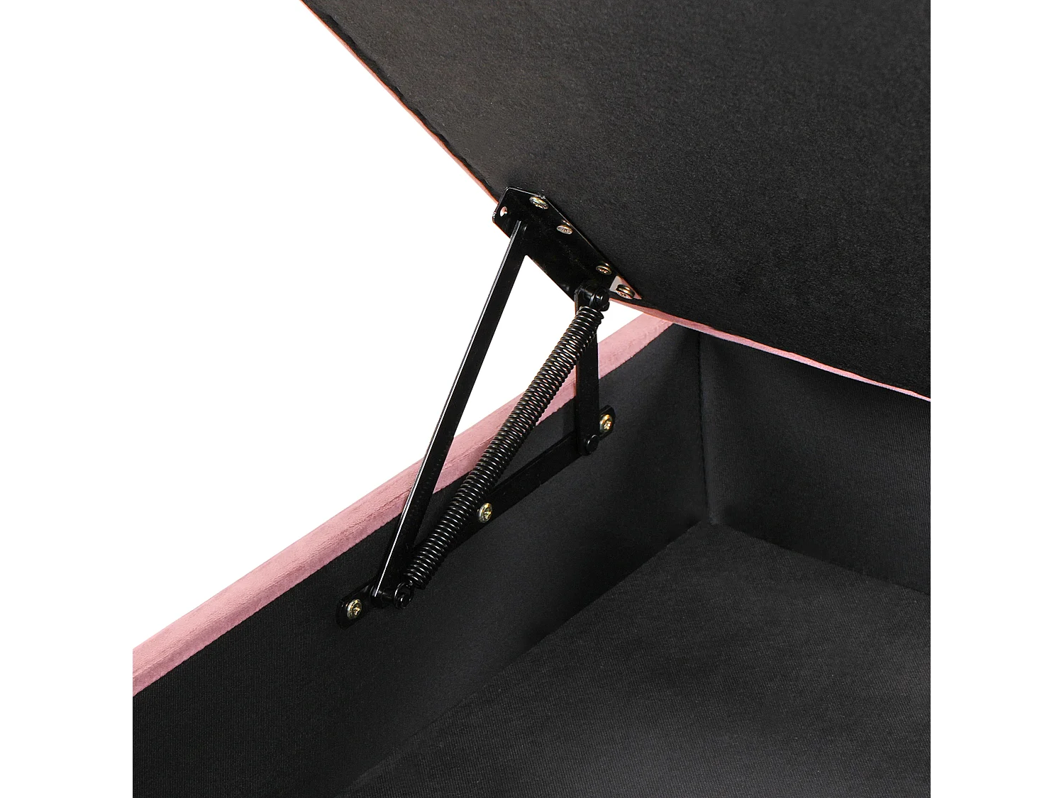 Pouf de rangement ABERDEEN Velours Rose