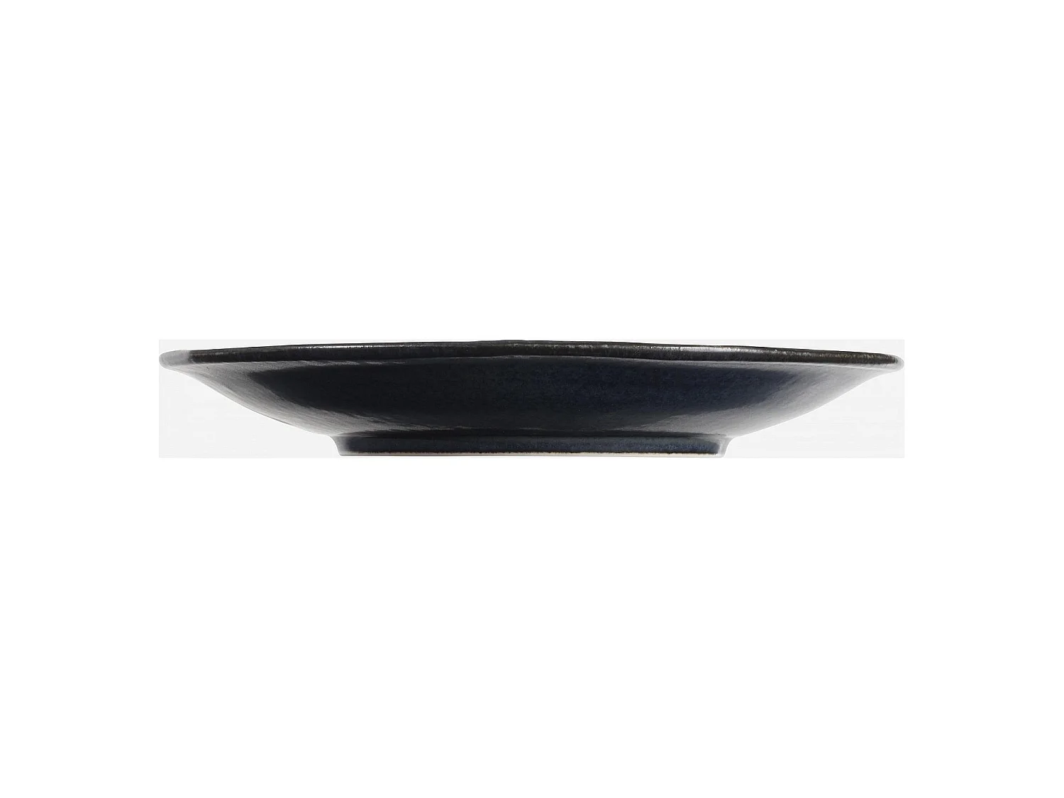 Habitat - Assiette à dessert en porcelaine - 23 cm - Bleu marine et pois blancs (Lot de 5) - Pinako
