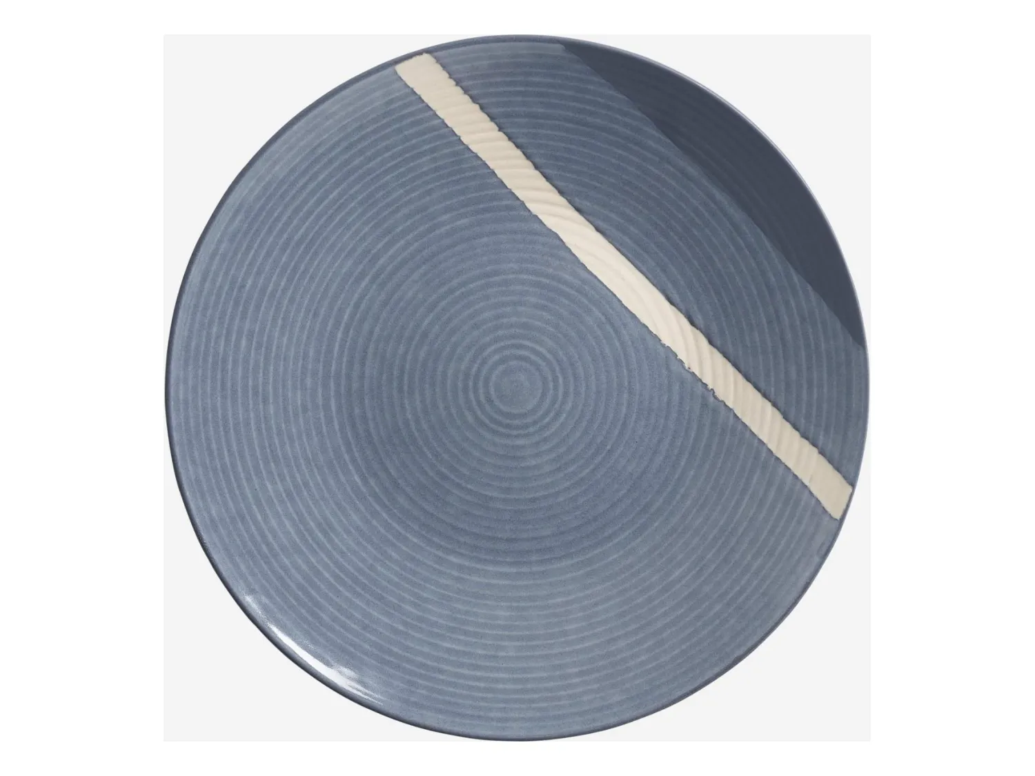 Habitat - Assiette à dessert en grès - 21,5 cm - Gris bleu (Lot de 6) - Roxana