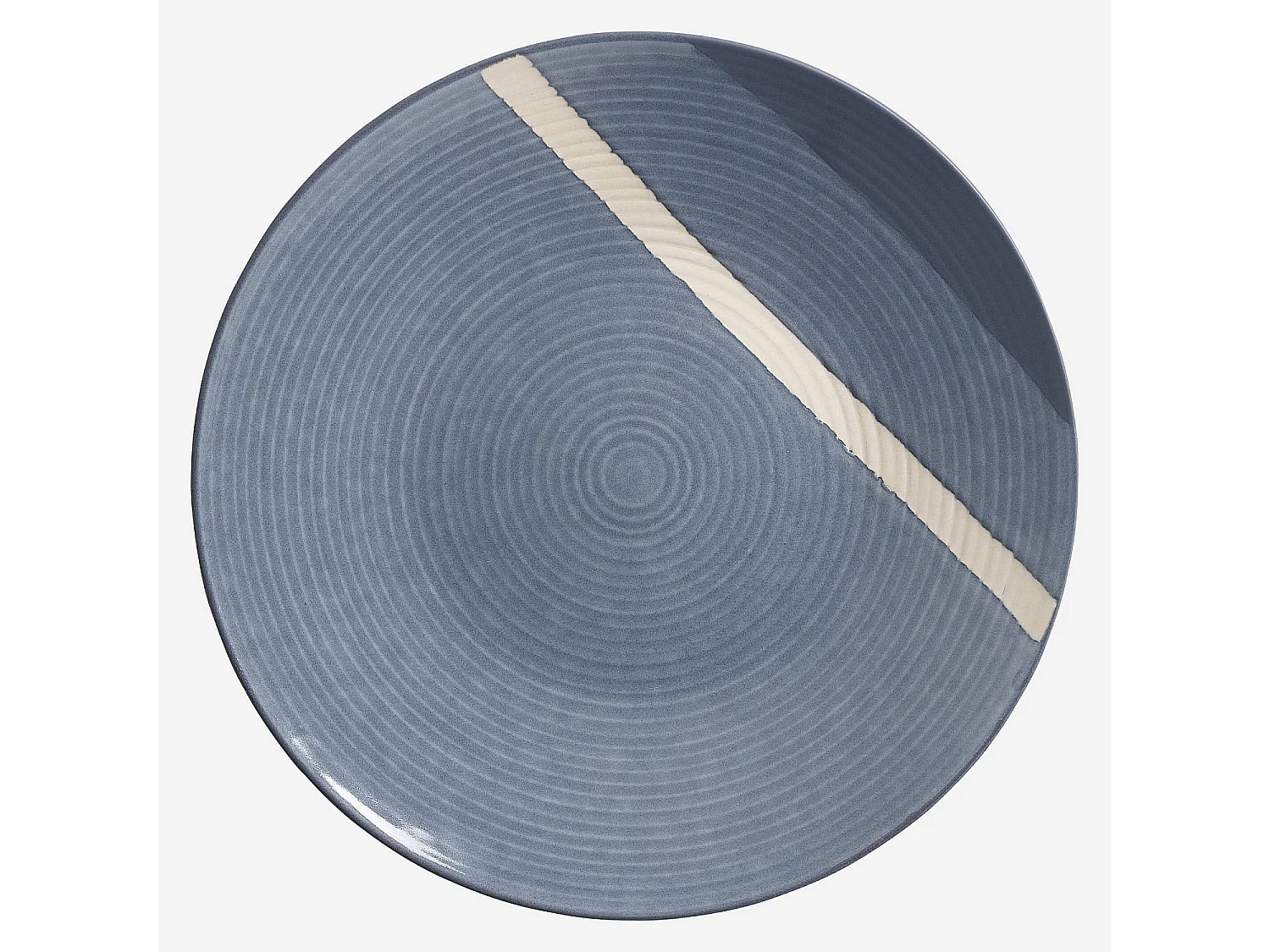 Assiette à dessert en grès - 21,5 cm - Gris bleu (Lot de 6)