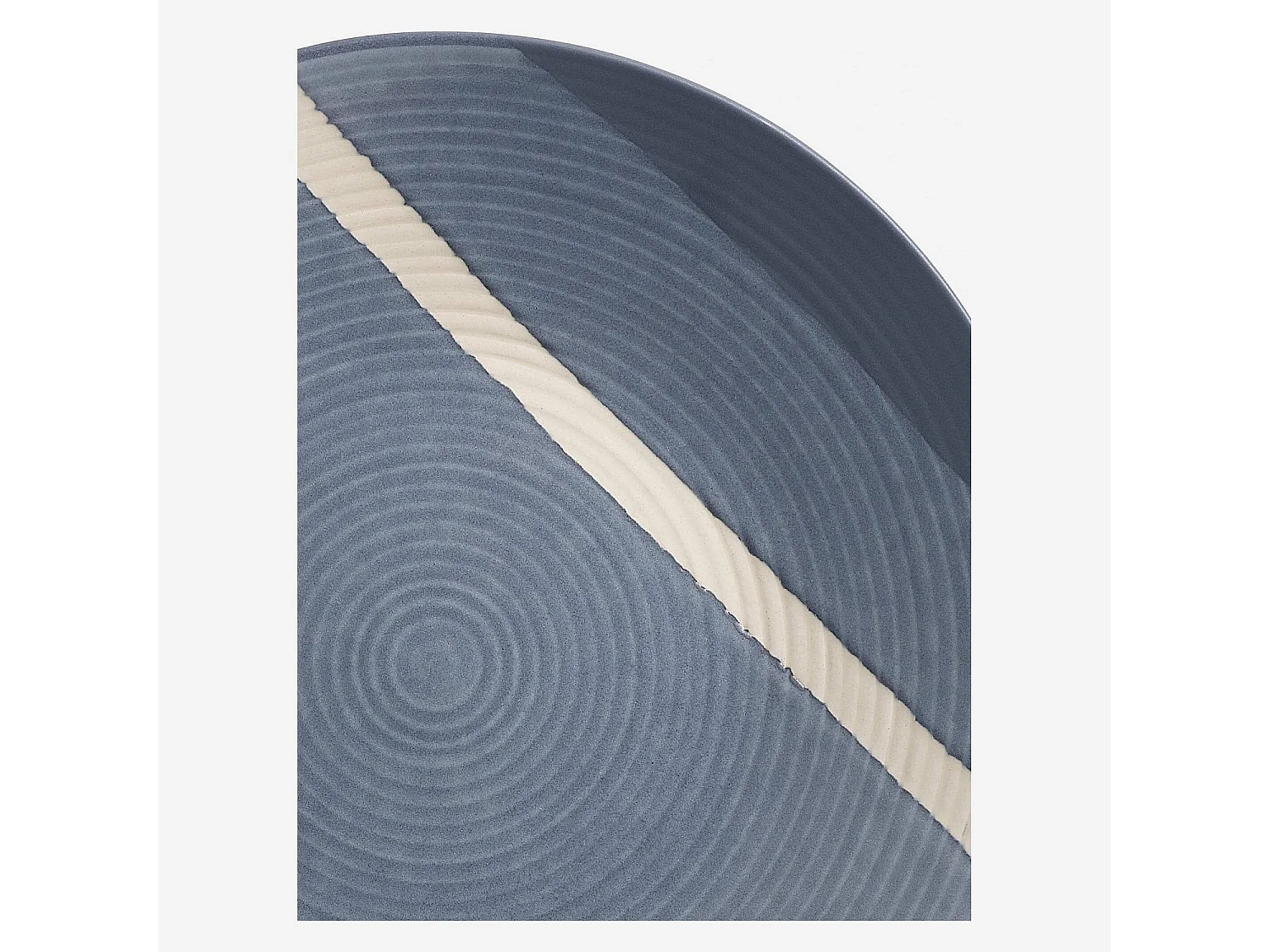 Assiette à dessert en grès - 21,5 cm - Gris bleu (Lot de 6)