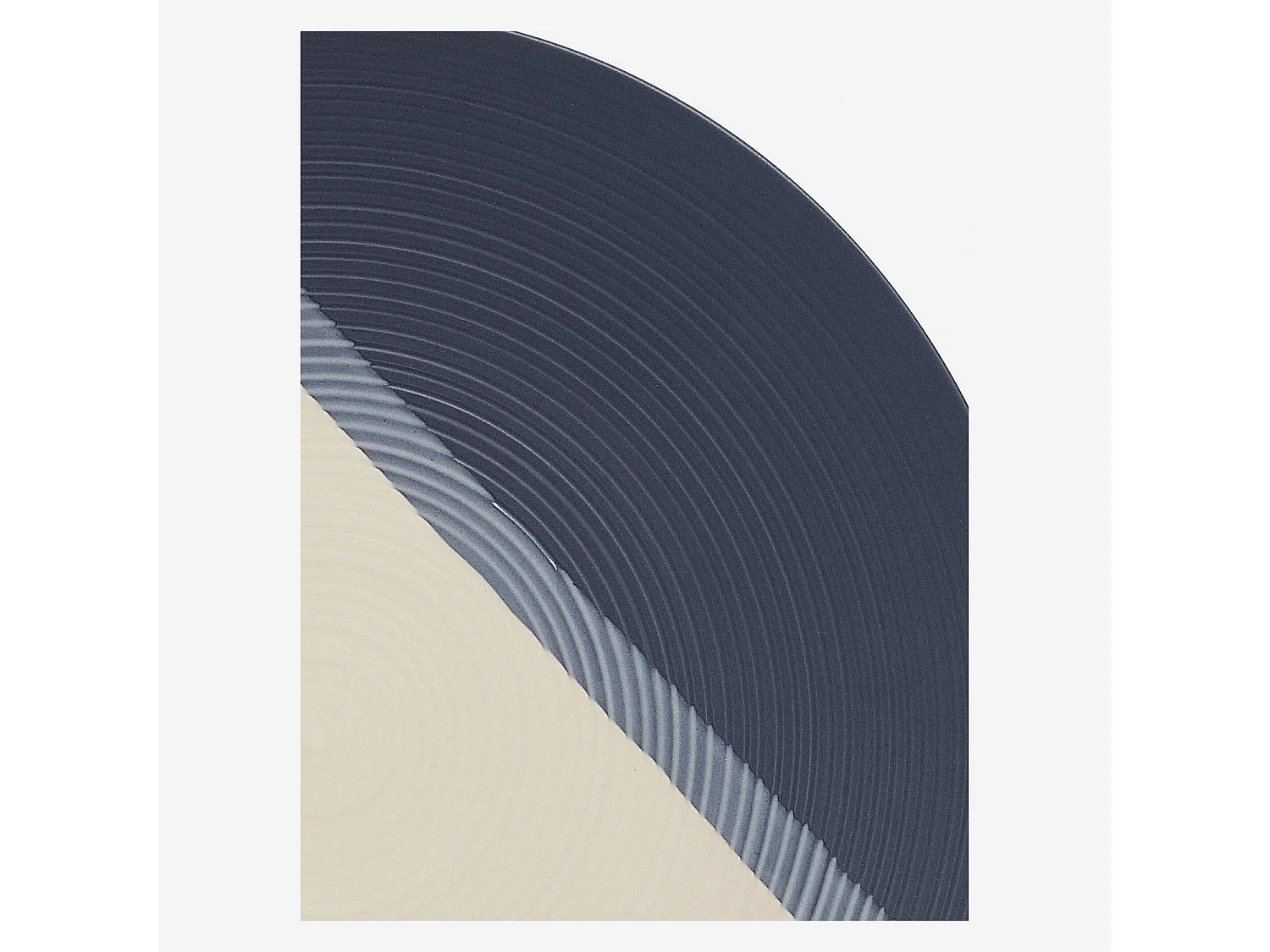 Habitat - Assiette plate en grès - 28 cm - Gris bleu (Lot de 4) - Roxana