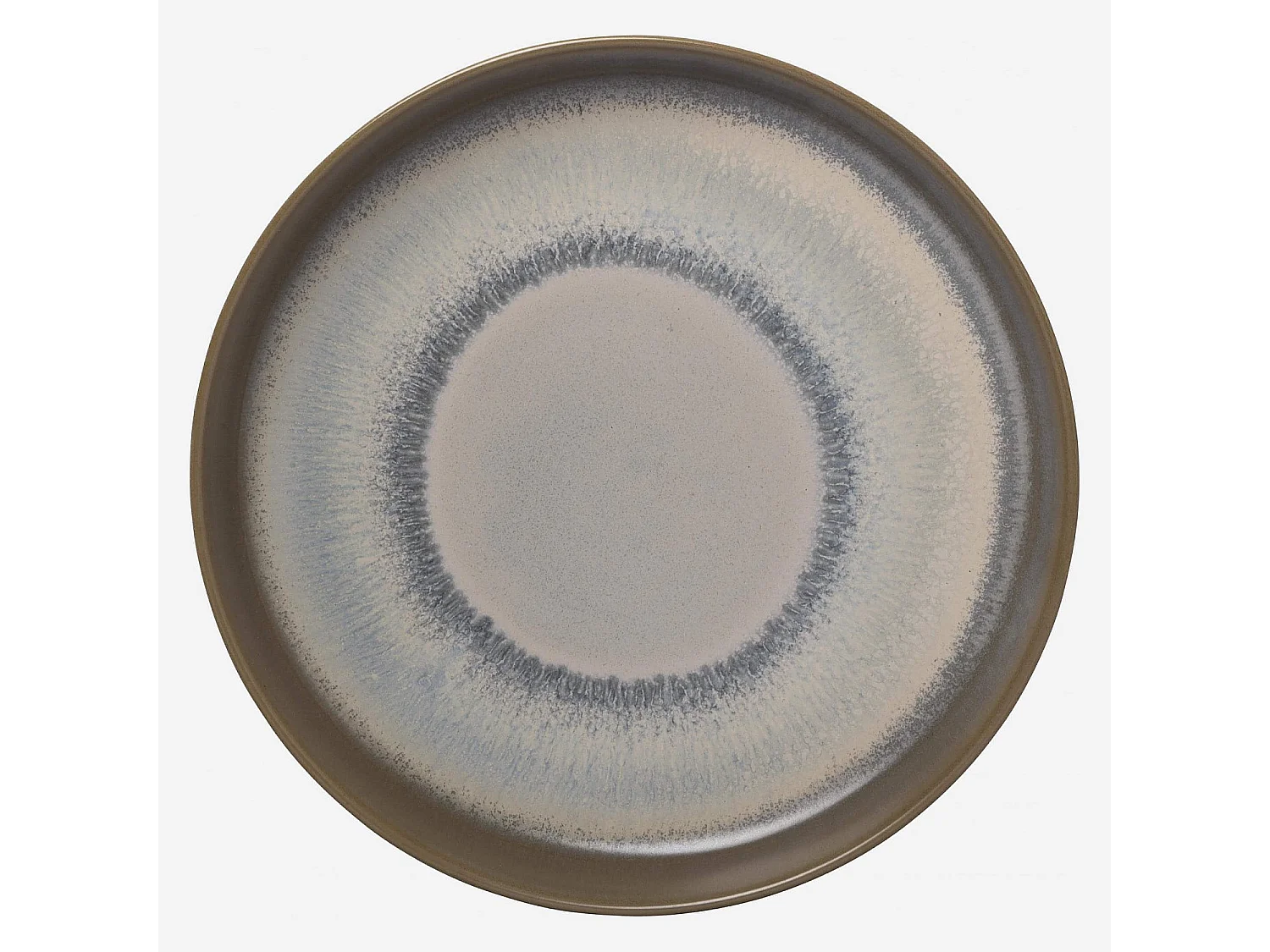 Habitat - Assiette à dessert en grès - 20 cm - Bleu et marron (Lot de 3) - Asta