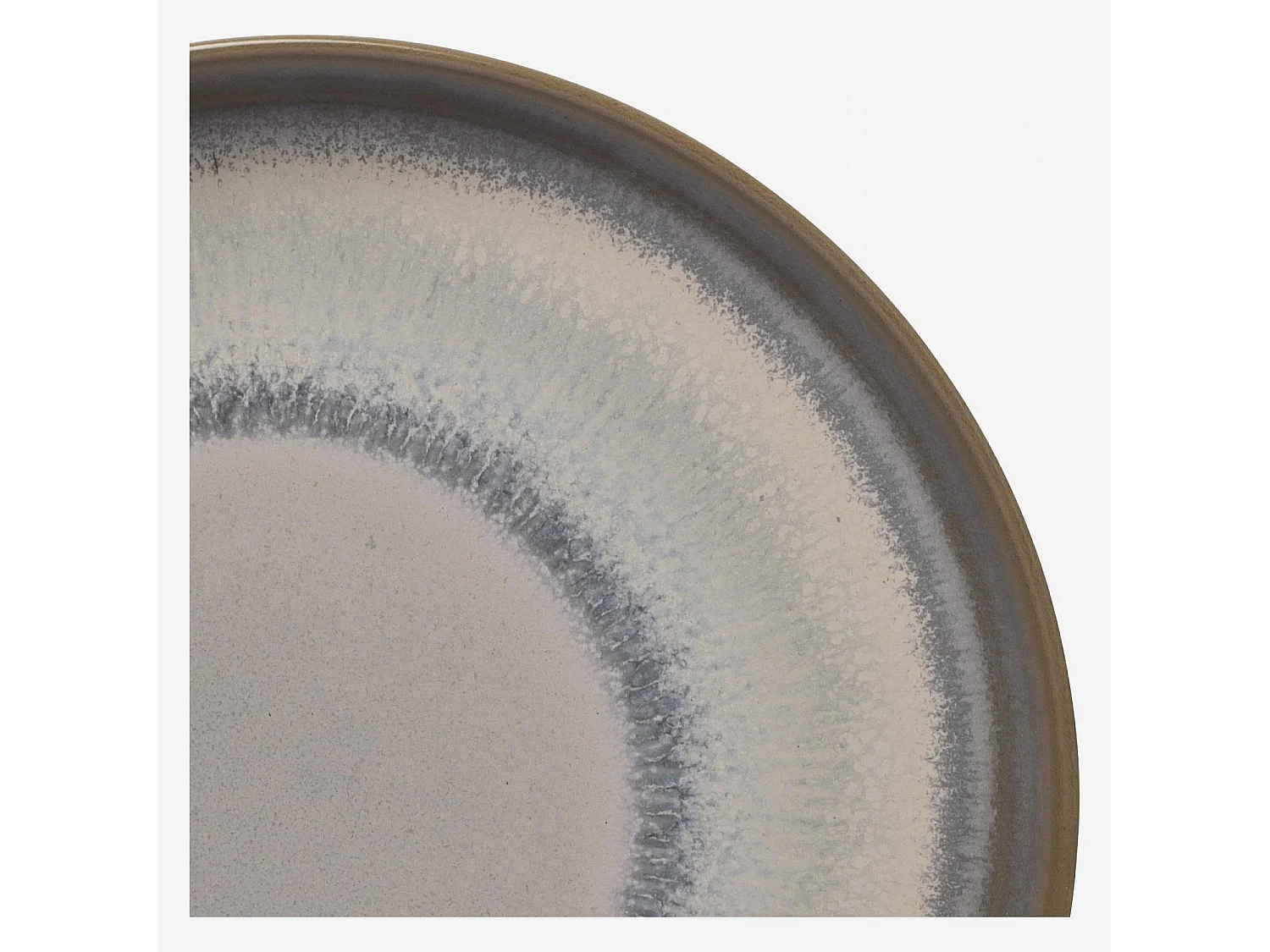 Habitat - Assiette à dessert en grès - 20 cm - Bleu et marron (Lot de 3) - Asta