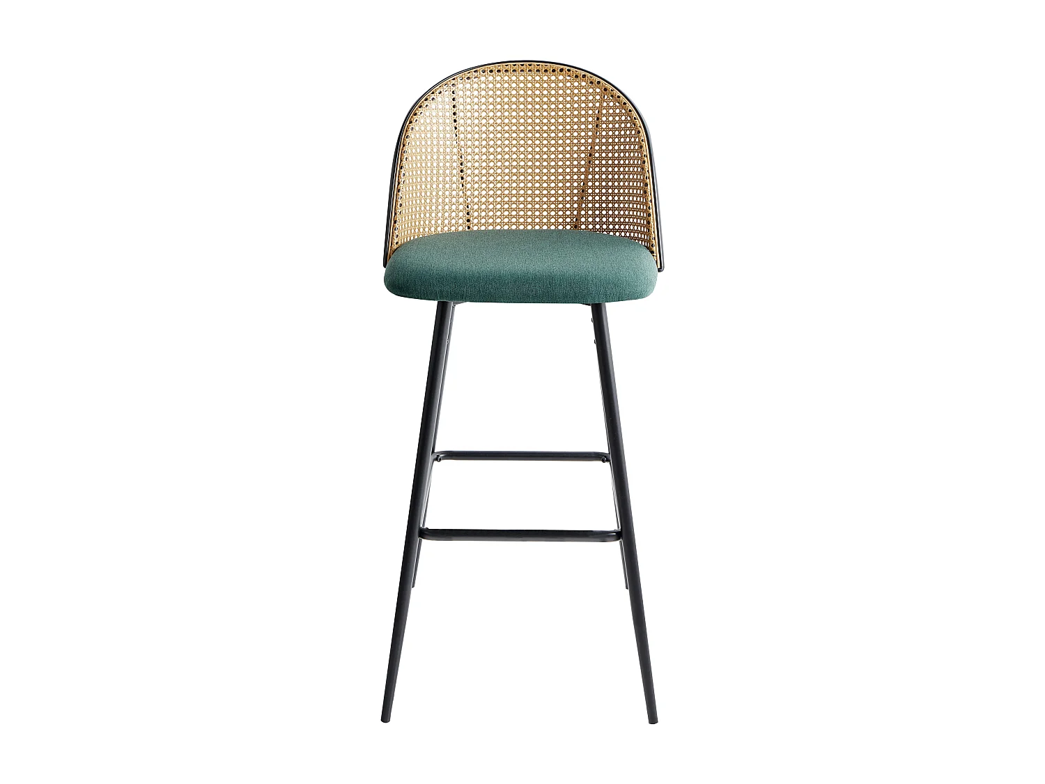 Lot de 2 chaises de bar CORNELL Métal Vert