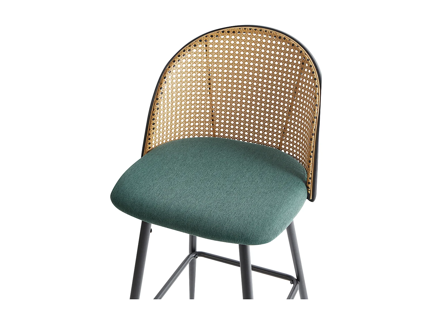 Lot de 2 chaises de bar CORNELL Métal Vert