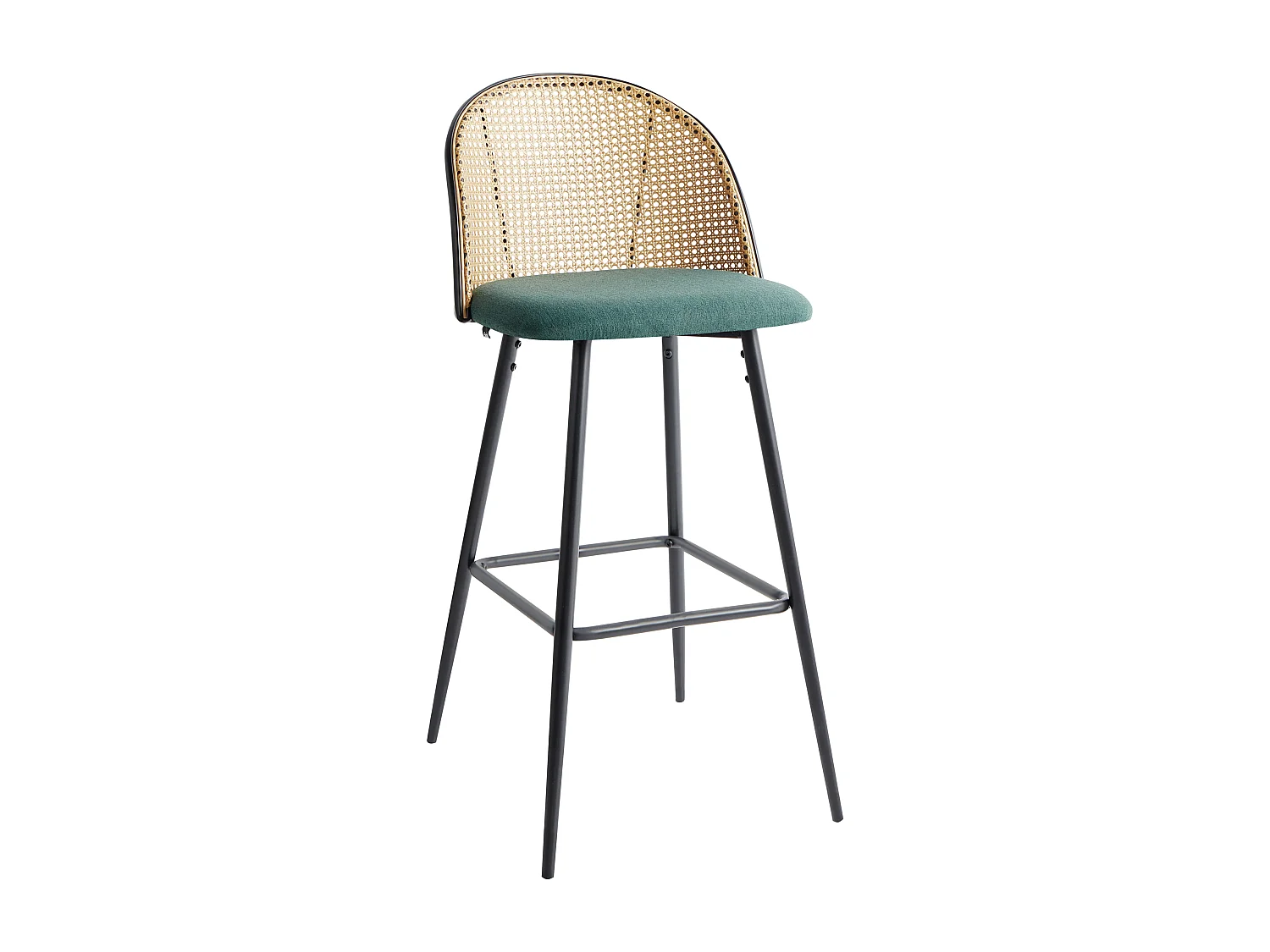 Lot de 2 chaises de bar CORNELL Métal Vert