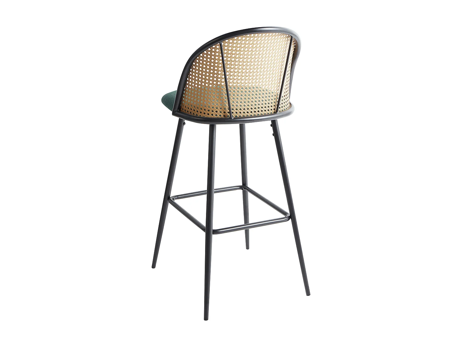 Lot de 2 chaises de bar CORNELL Métal Vert