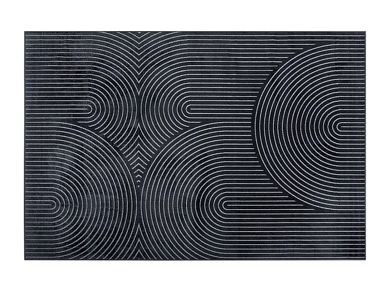 Tapis Déco Imprimé "Géode" 140x200cm Anthracite