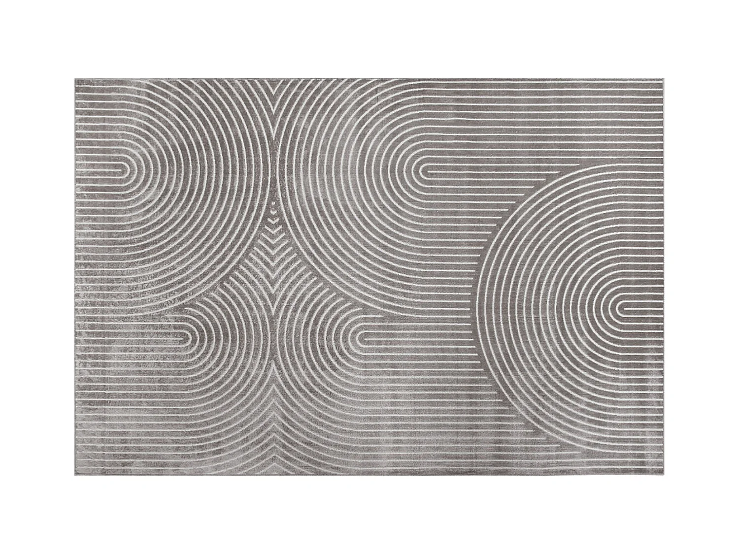 Tapis Déco Imprimé "Géode" 140x200cm Gris