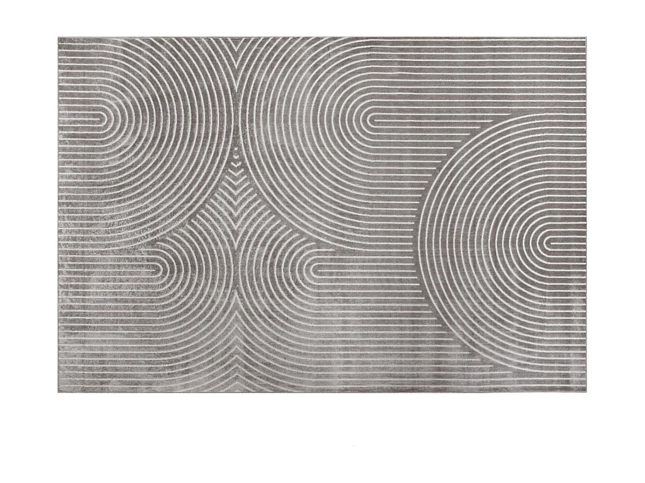 Tapis Déco Imprimé "Géode" 140x200cm Gris