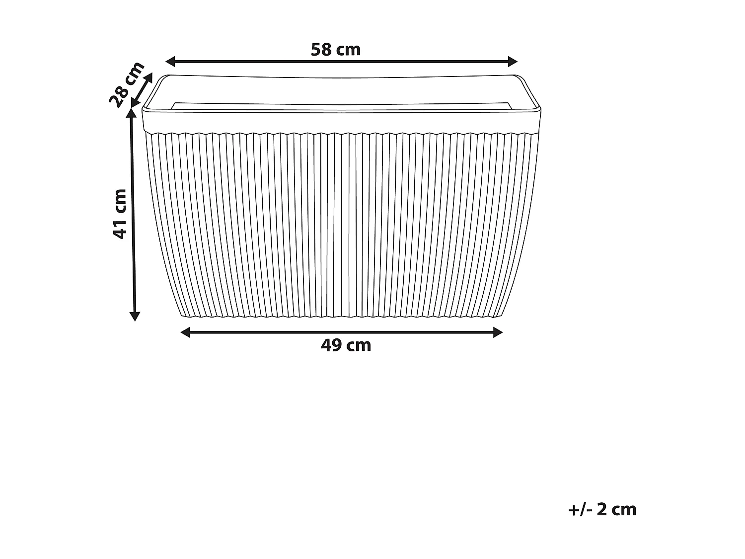 Cache-pot SISAL 58 cm Beige