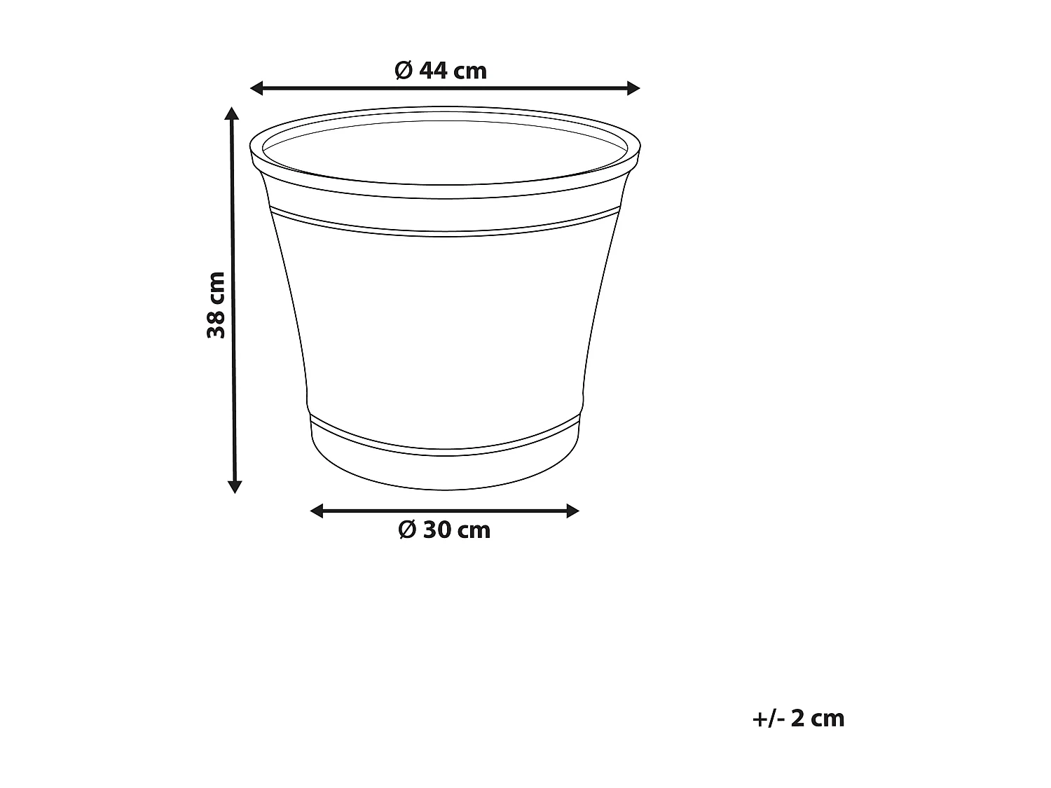 Doniczka CISTUS Plastik 44 cm Szary