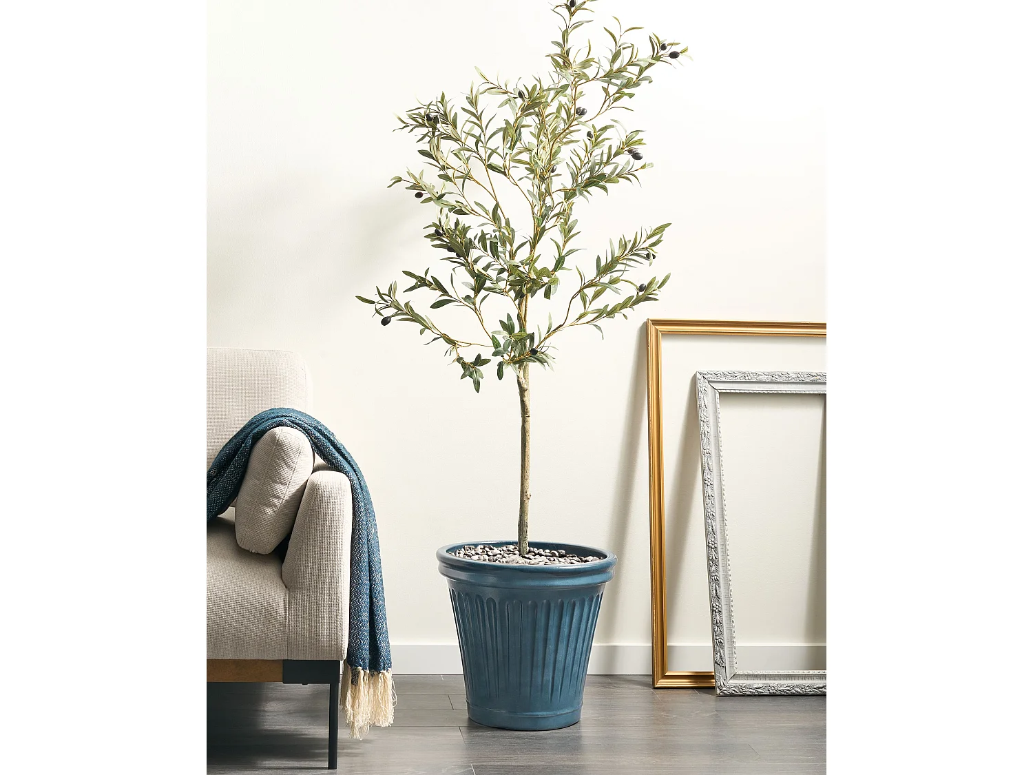 Cache-pot MAIZE 43 cm Bleu