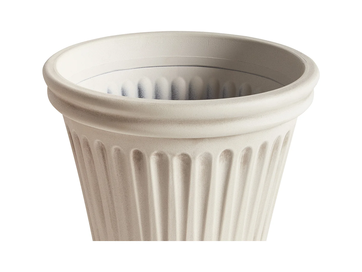 Blumenkübel MAIZE Kunststoff 43 cm Hellbeige