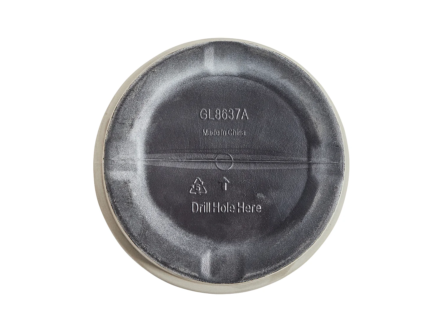 Maceta MAIZE Material sintético 43 cm Beige claro