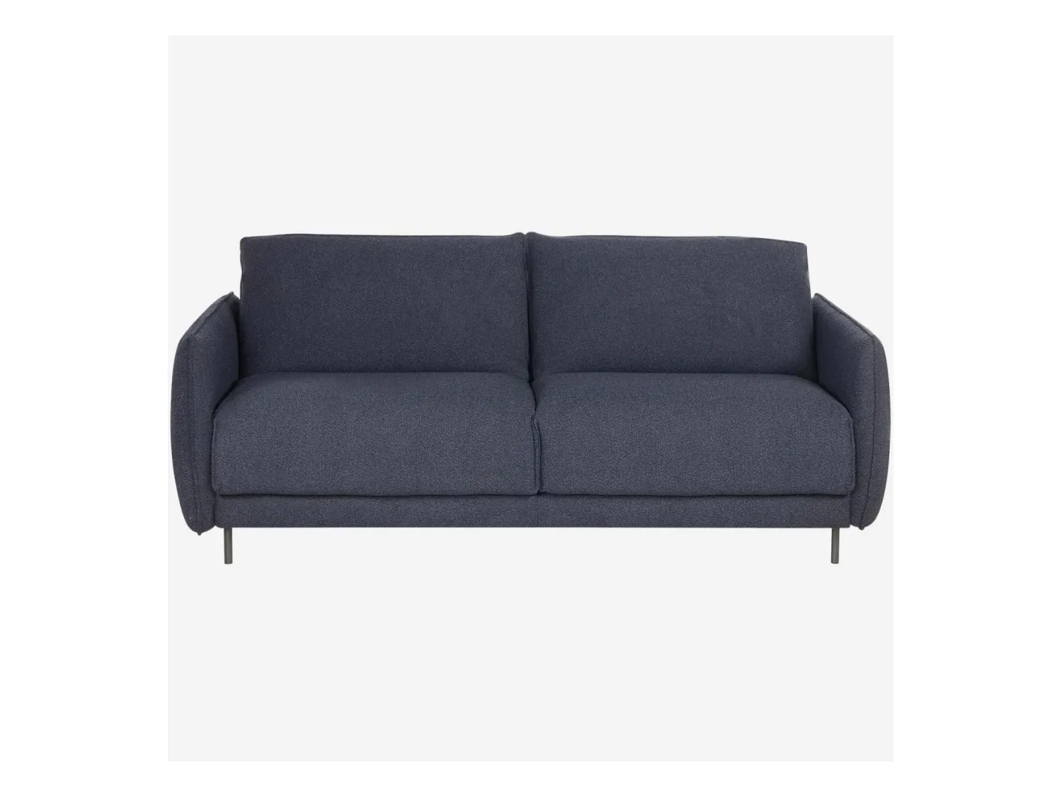 Habitat - Canapé convertible 2 places - Couchage 140 cm - Matelas en mousse 14 cm - Tissu Tolfa Bleu marine - Milano