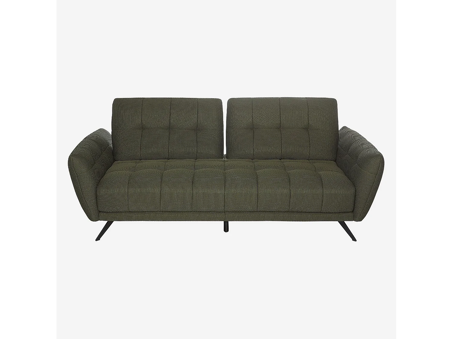 Habitat - Canapé 3 places en tissu 3D avec dossier avance-recule - Vert kaki - Design by Roberto Bendini - Chety