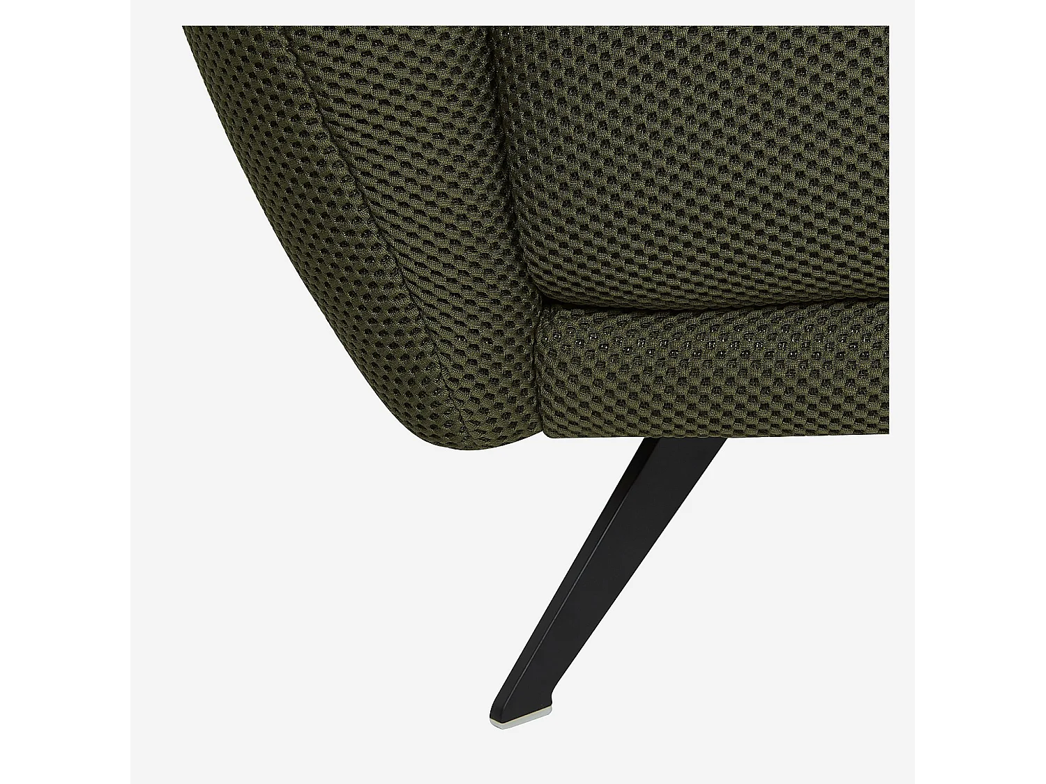 Canapé 3 places en tissu 3D avec dossier avance-recule - Vert kaki - Design by Roberto Bendini