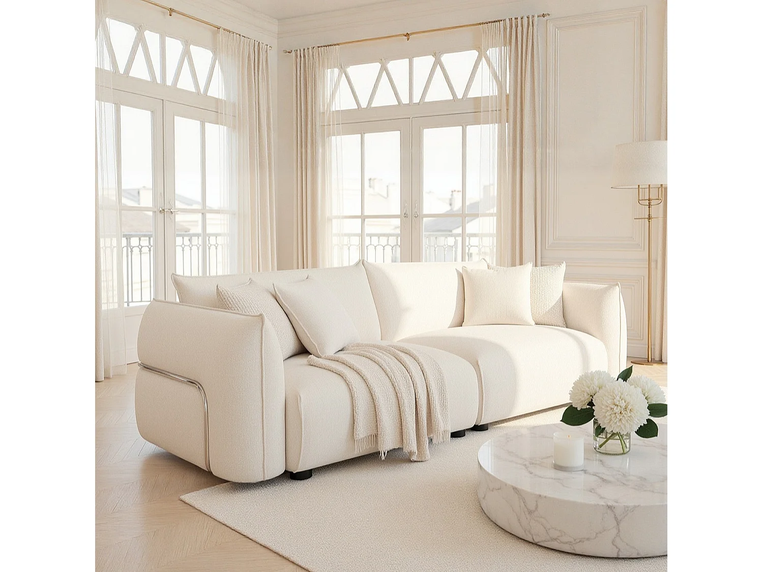 Habitat - Canapé 3 places en tissu - Écru - Design by Morten Georgsen - Celeste