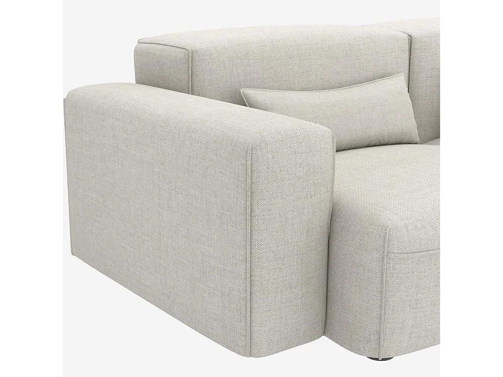 Habitat - Canapé 3 places en tissu - Beige mélangé - Kofi