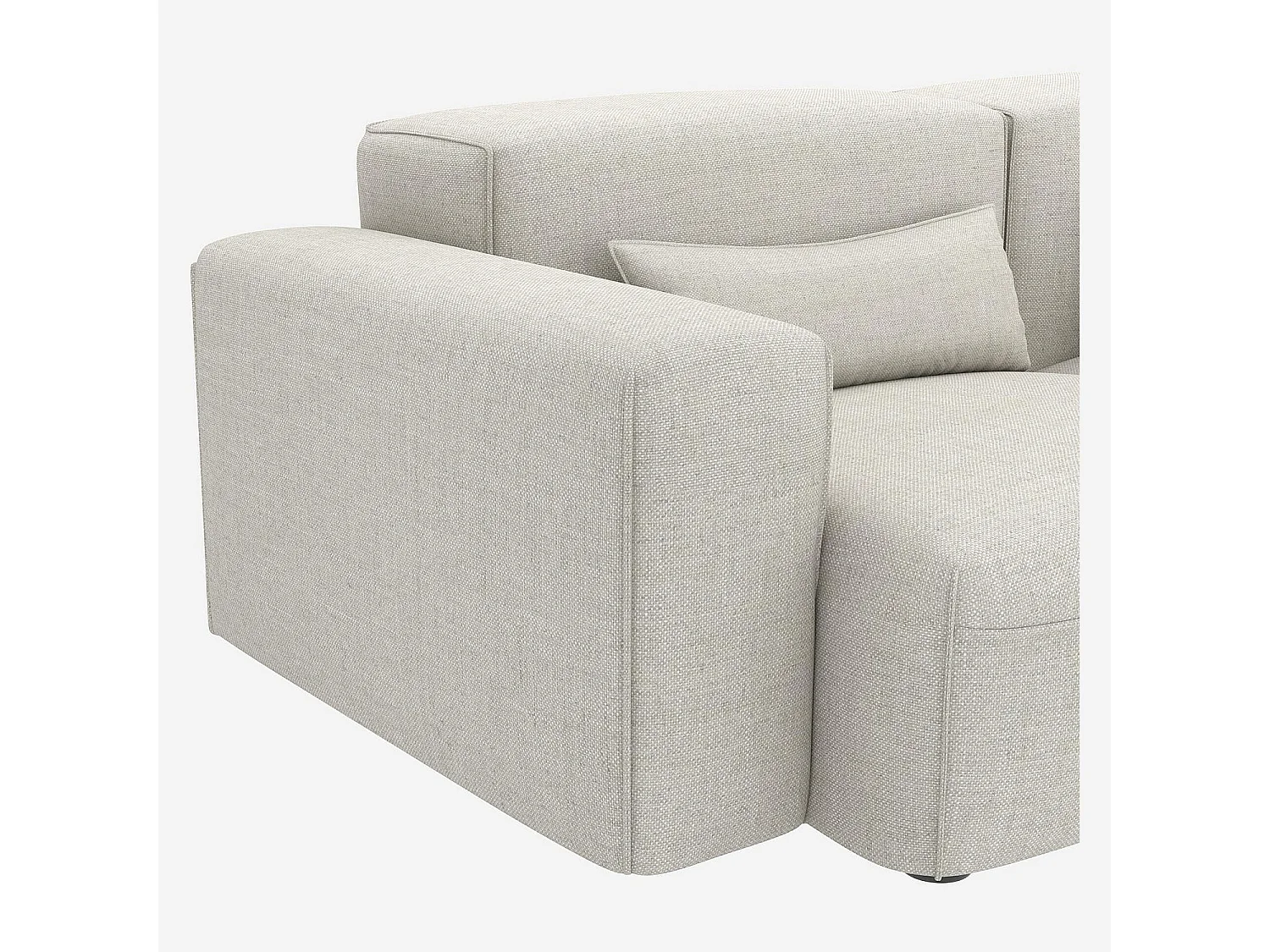 Habitat - Canapé 3 places en tissu - Beige mélangé - Kofi