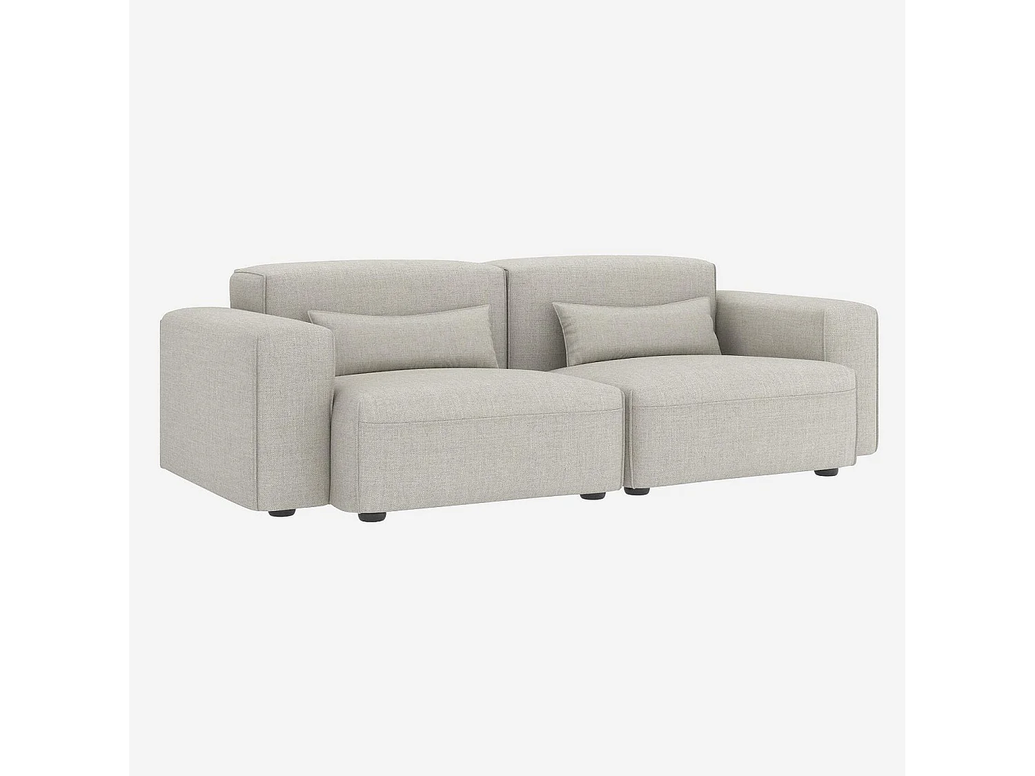 Habitat - Canapé 3 places en tissu - Beige mélangé - Kofi