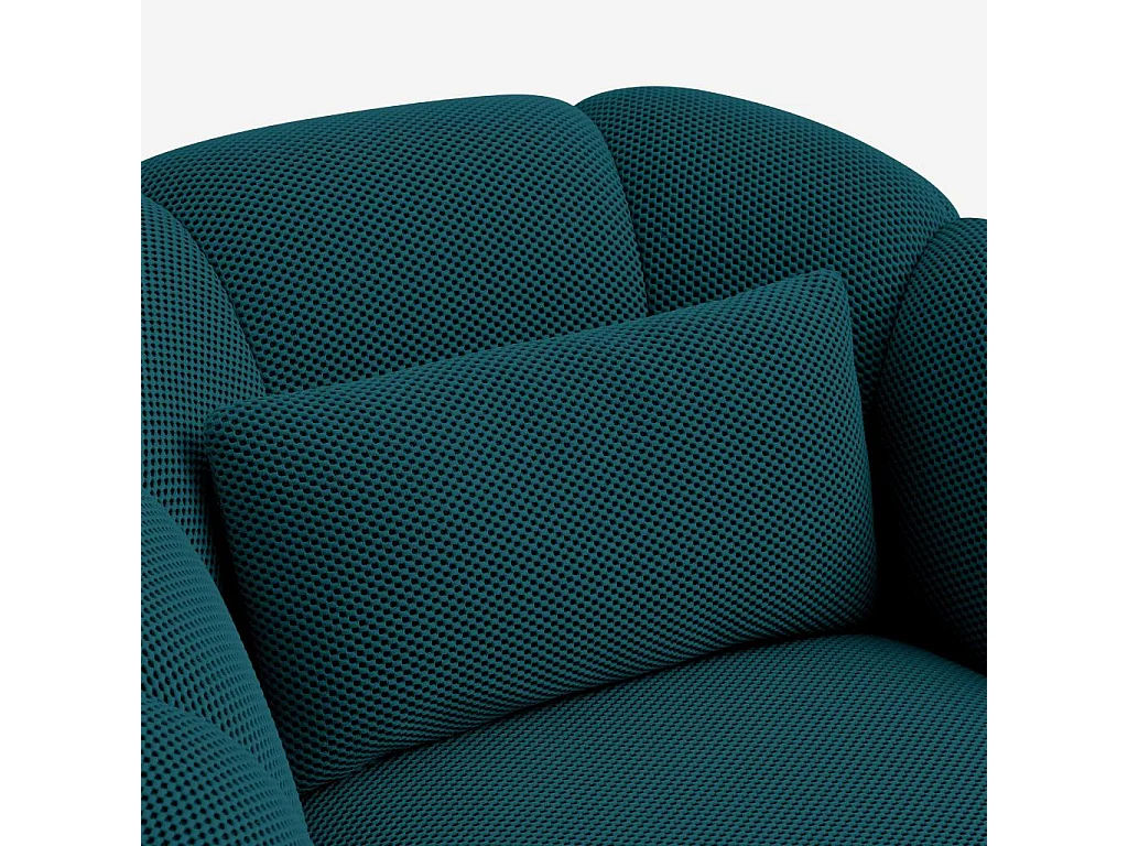 Habitat - Fauteuil en tissu 3D et métal - Bleu canard et noir - Design by Federica Francini - Paraty