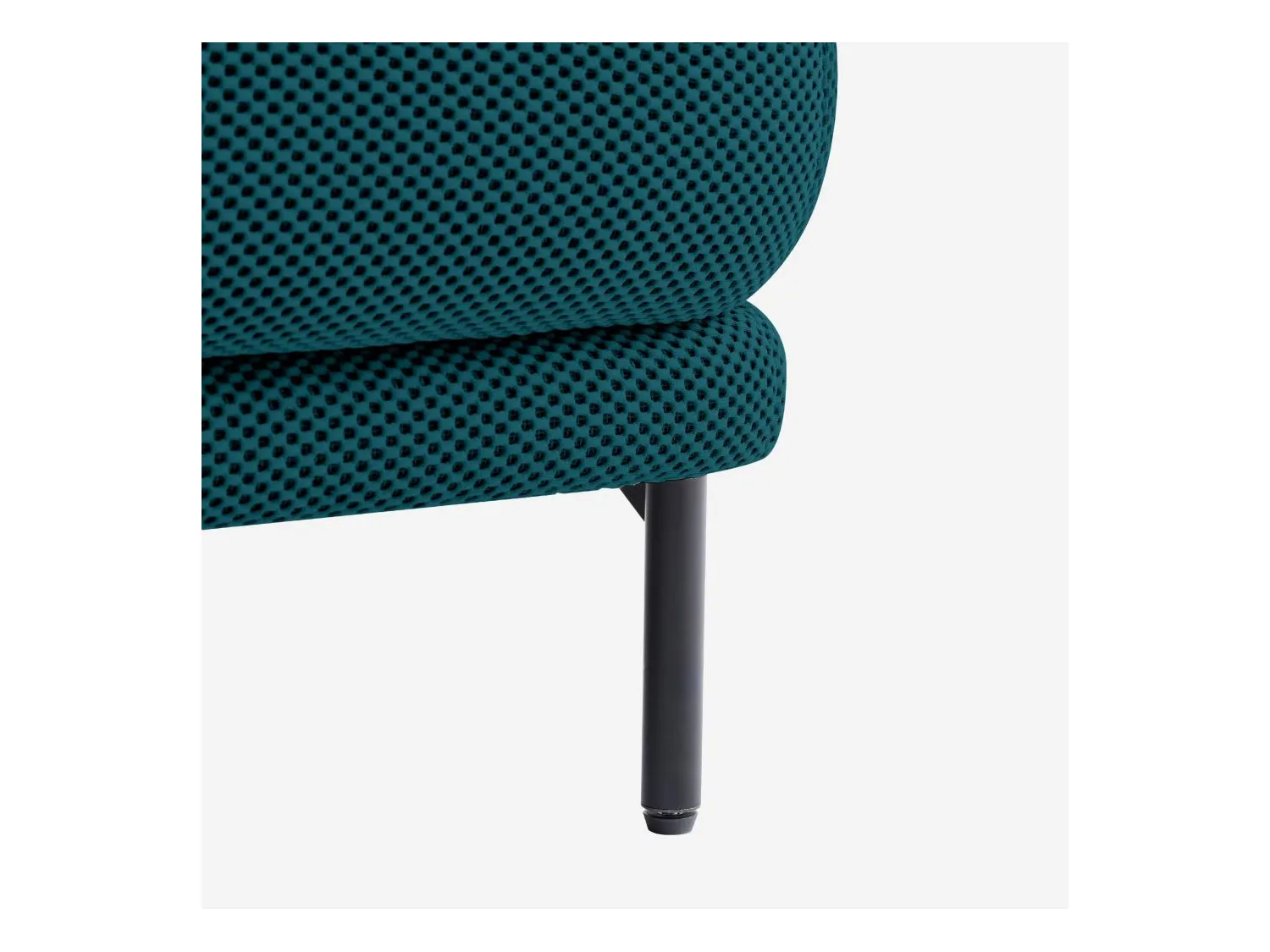 Habitat - Fauteuil en tissu 3D et métal - Bleu canard et noir - Design by Federica Francini - Paraty