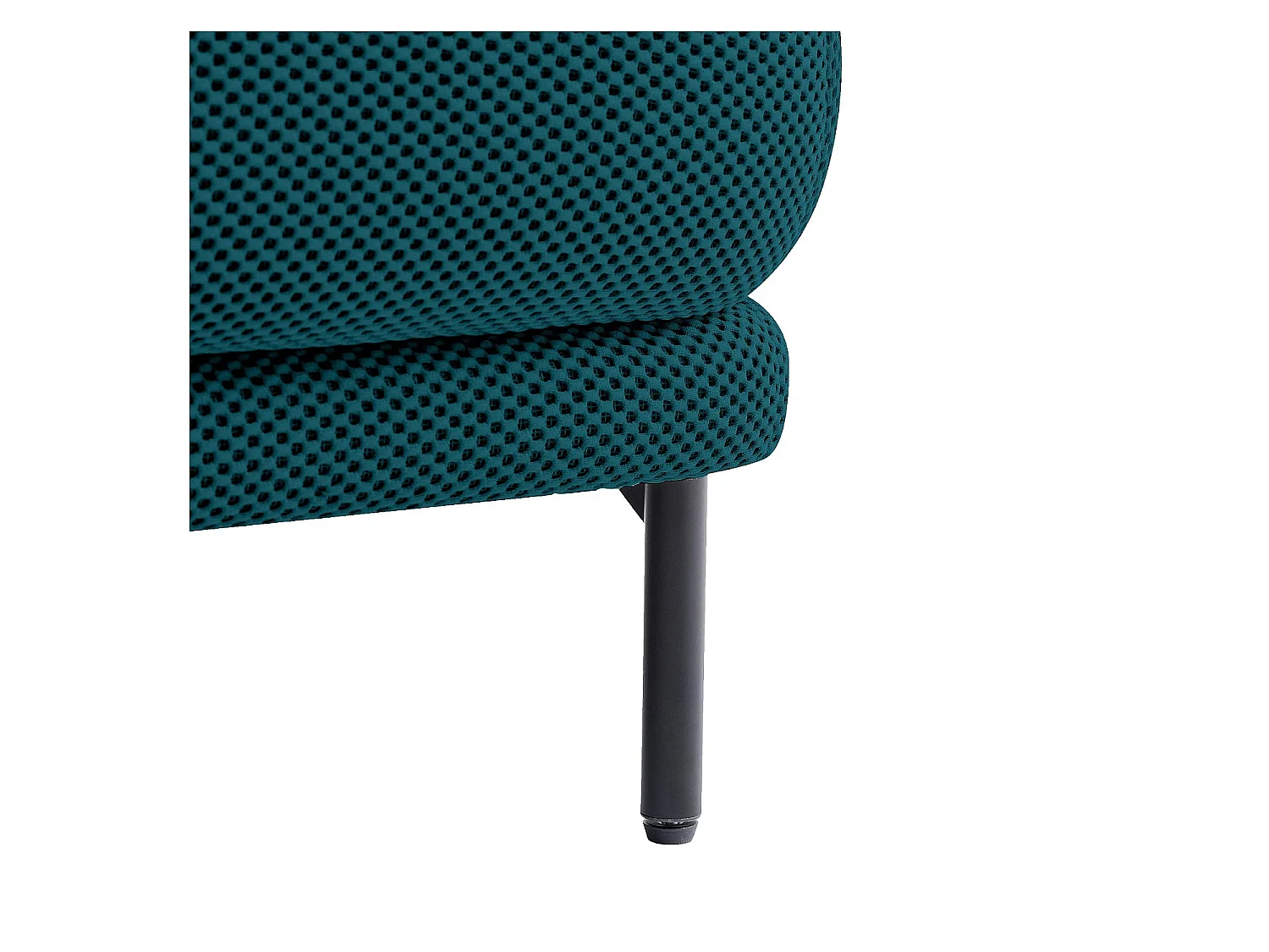 Habitat - Fauteuil en tissu 3D et métal noir - Bleu canard - Design by Federica Francini - Paraty