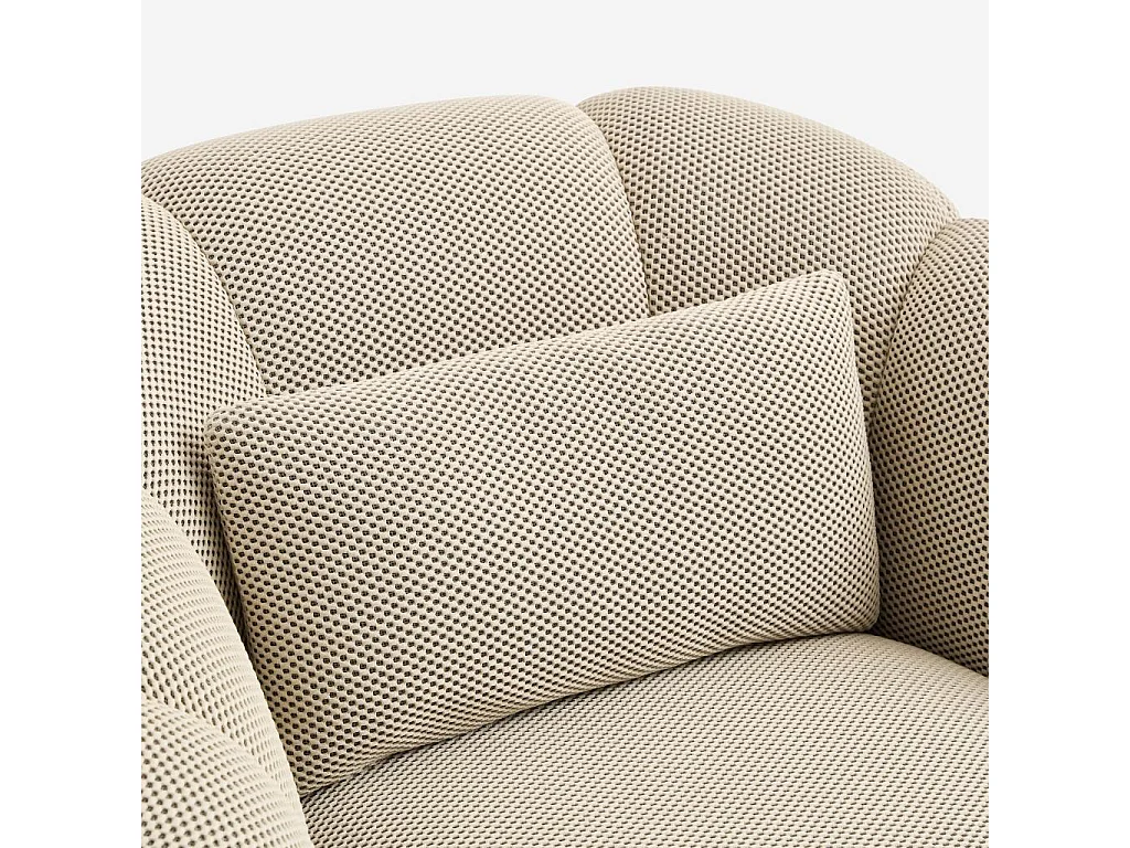 Habitat - Fauteuil en tissu 3D et métal - Sable et noir - Design by Federica Francini - Paraty