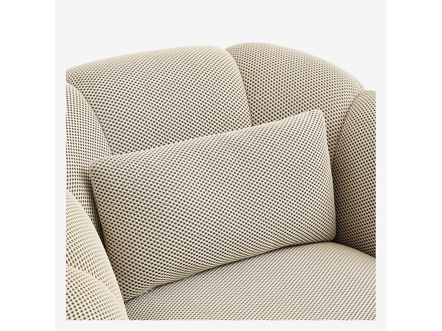 Fauteuil en tissu 3D et métal noir - Sable - Design by Federica Francini