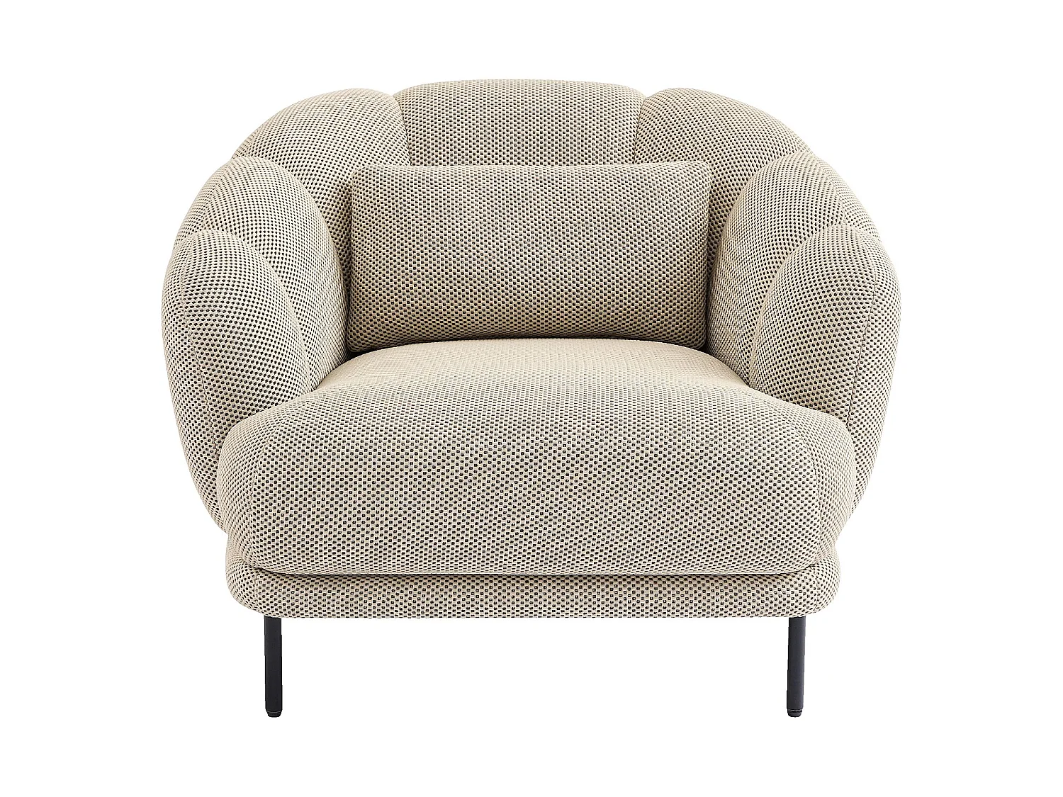 Habitat - Fauteuil en tissu 3D et métal noir - Sable - Design by Federica Francini - Paraty