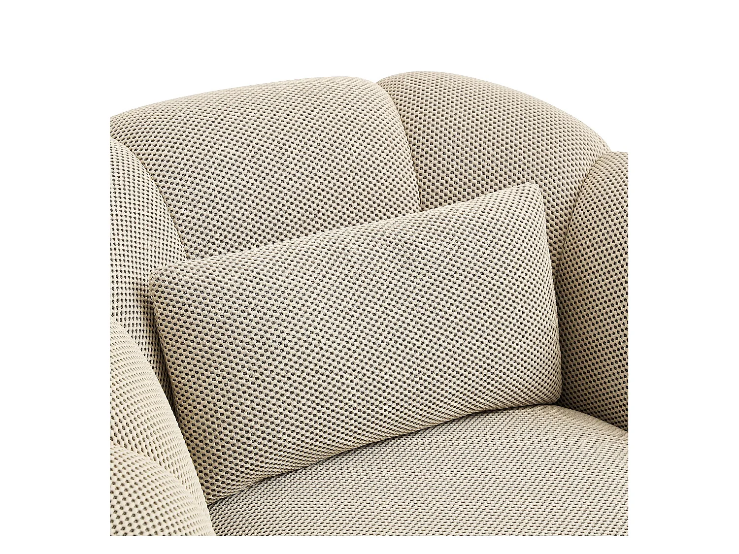 Habitat - Fauteuil en tissu 3D et métal noir - Sable - Design by Federica Francini - Paraty