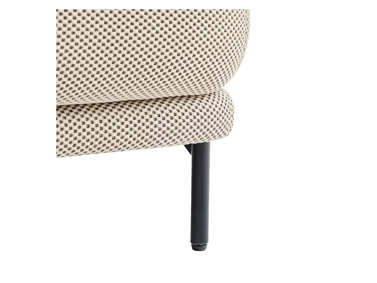 Habitat - Fauteuil en tissu 3D et métal noir - Sable - Design by Federica Francini - Paraty