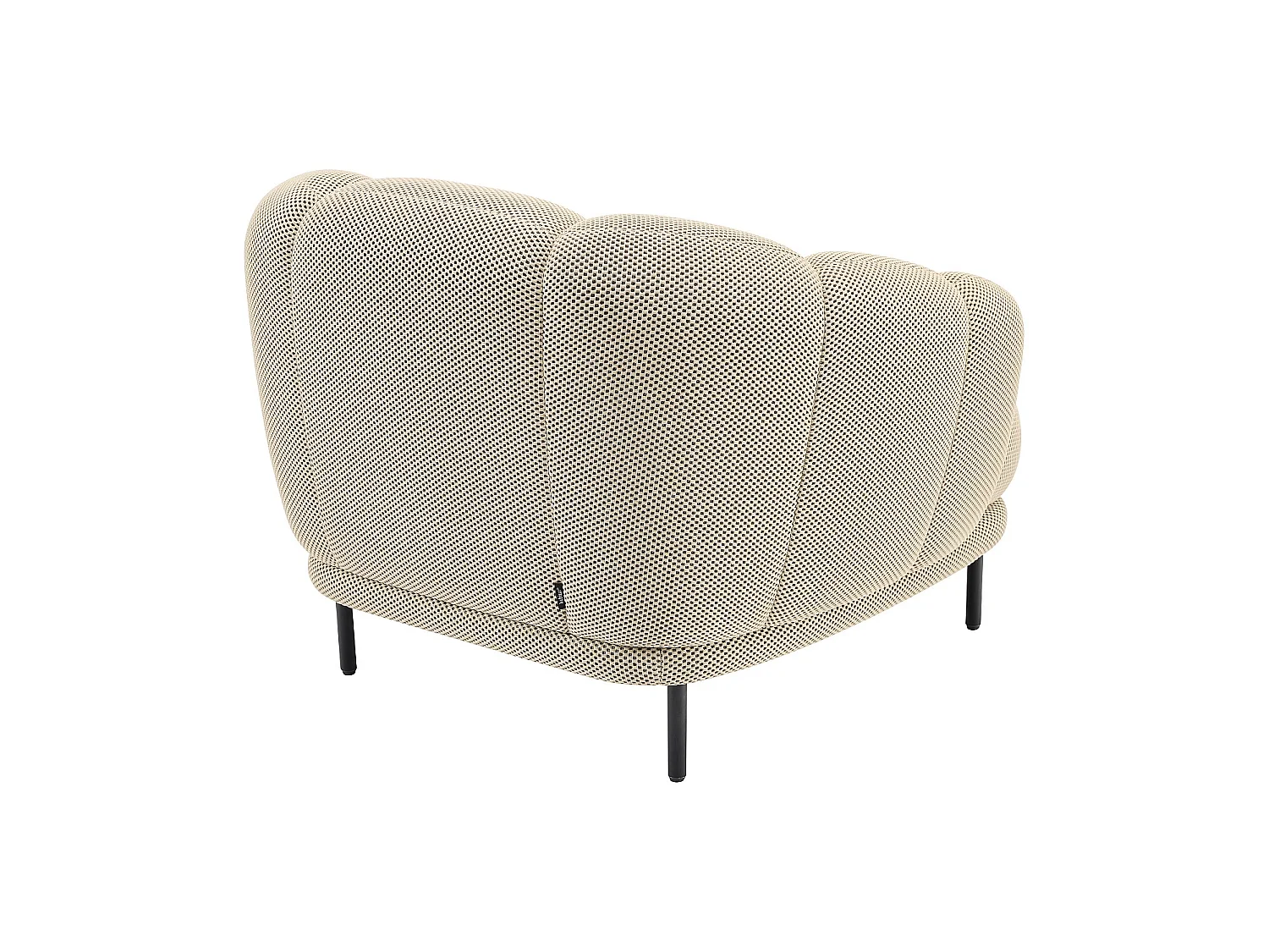 Habitat - Fauteuil en tissu 3D et métal noir - Sable - Design by Federica Francini - Paraty