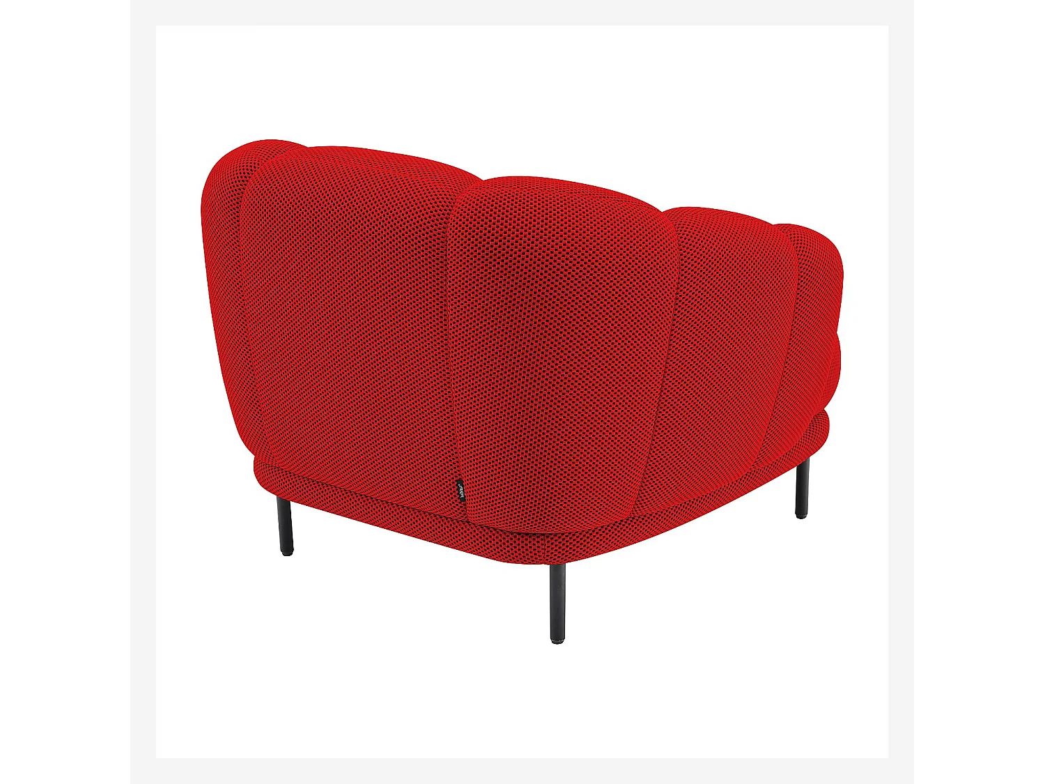 Habitat - Fauteuil en tissu 3D et métal noir - Rouge coquelicot - Design by Federica Francini PARATY
