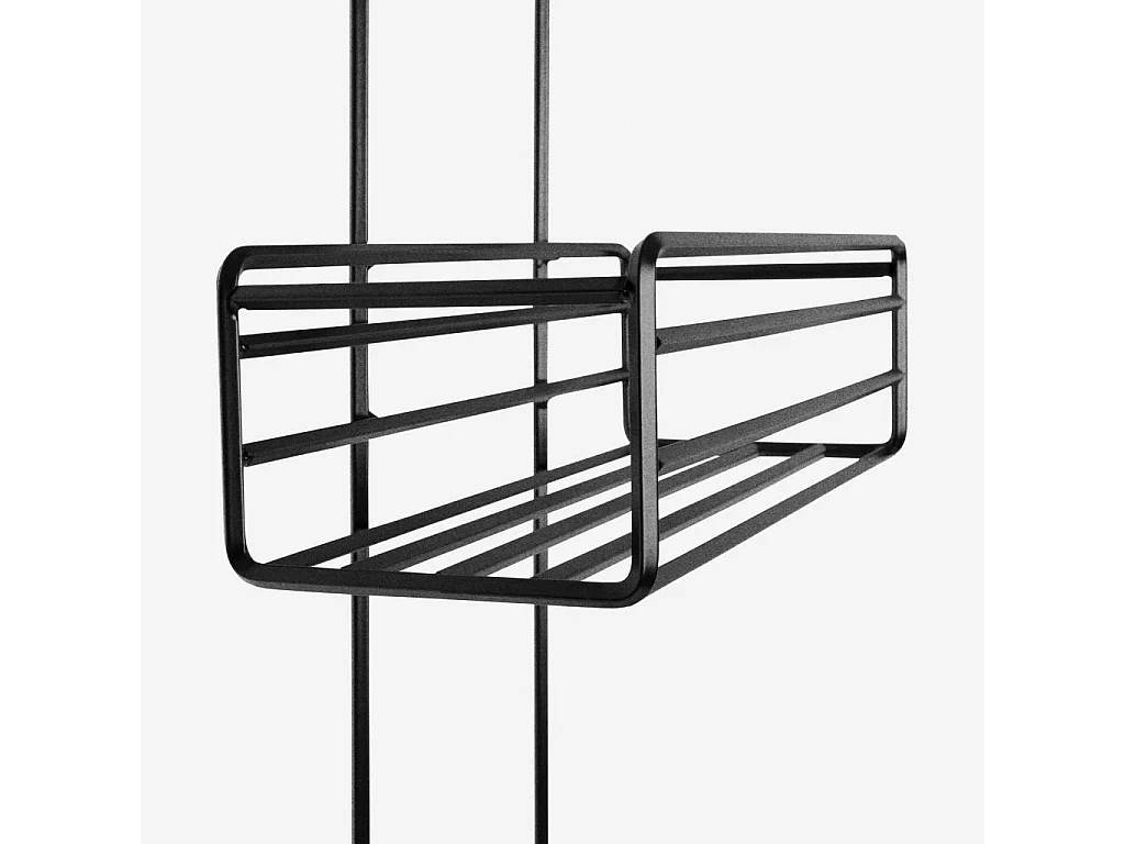 Habitat - Etagère de douche en métal - 28 x 19 x 75 cm - Noir - Alicia