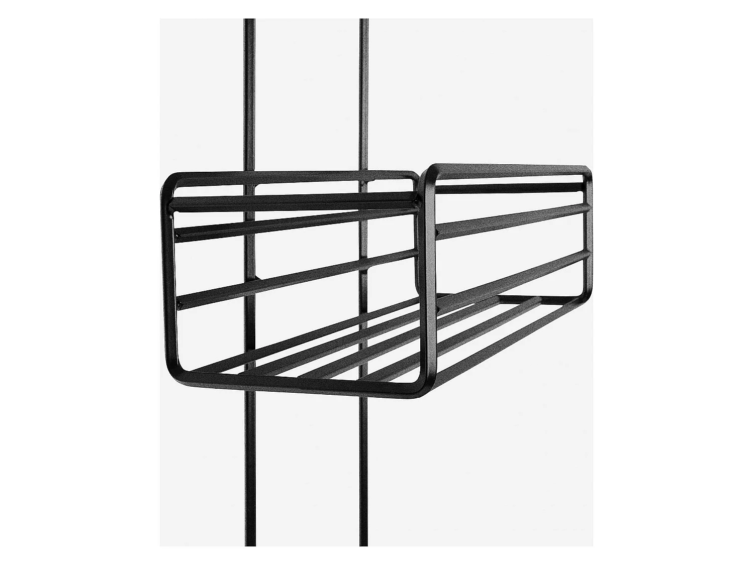 Habitat - Etagère de douche en métal - 28 x 19 x 75 cm - Noir - Alicia