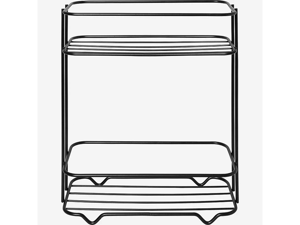 Habitat - Panier de bain 2 étagères en métal - Noir - Atela