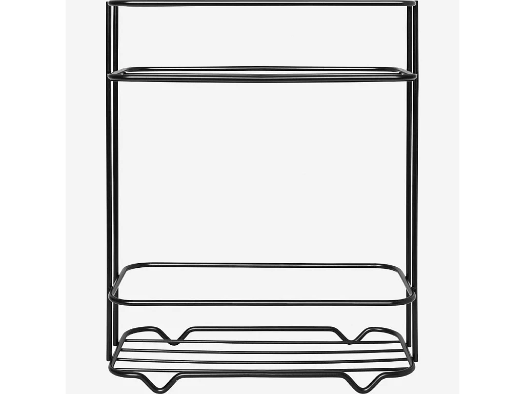 Habitat - Panier de bain 2 étagères en métal - Noir - Atela