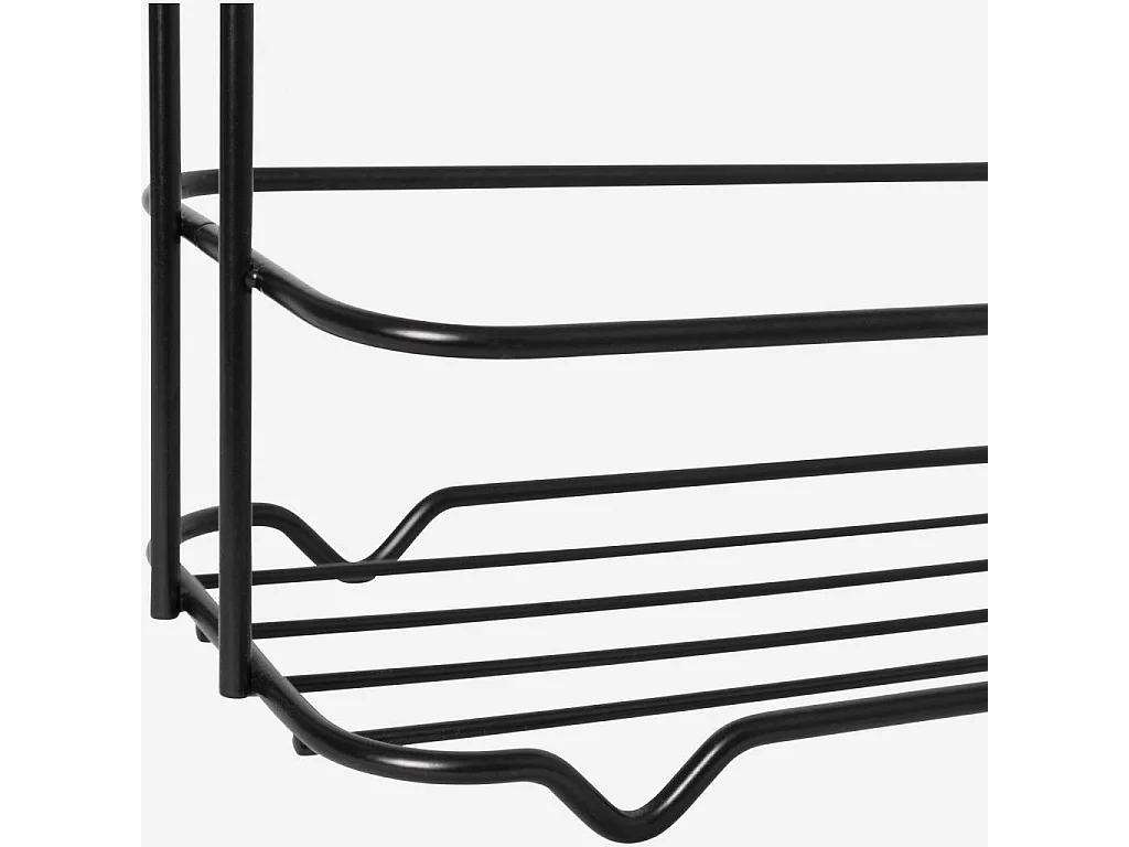 Habitat - Panier de bain 2 étagères en métal - Noir - Atela