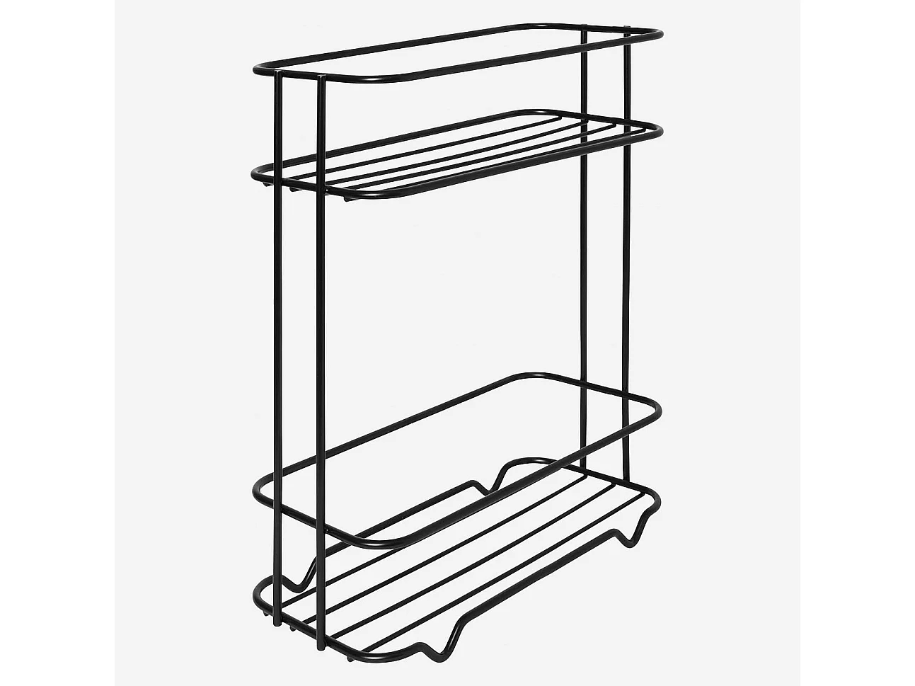 Habitat - Panier de bain 2 étagères en métal - Noir - Atela